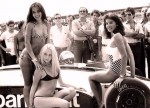 Héctor Rebaque (Brabham-Ford) and Pit babes - 1981 Brazilian Grand Prix.jpg