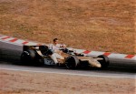 Jacky Ickx and Taxi with Jochen Mass (Arrows) in Hockenheim 1979.jpg