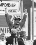 Mansell, Williams Honda, celebrates his victory at Brands Hatch, British Grand Prix 1986..jpg